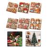 12pcs Wooden Christmas Ornaments Cute Biscuits Couple Faceless Santa Christmas Home Party Ornaments Decorations