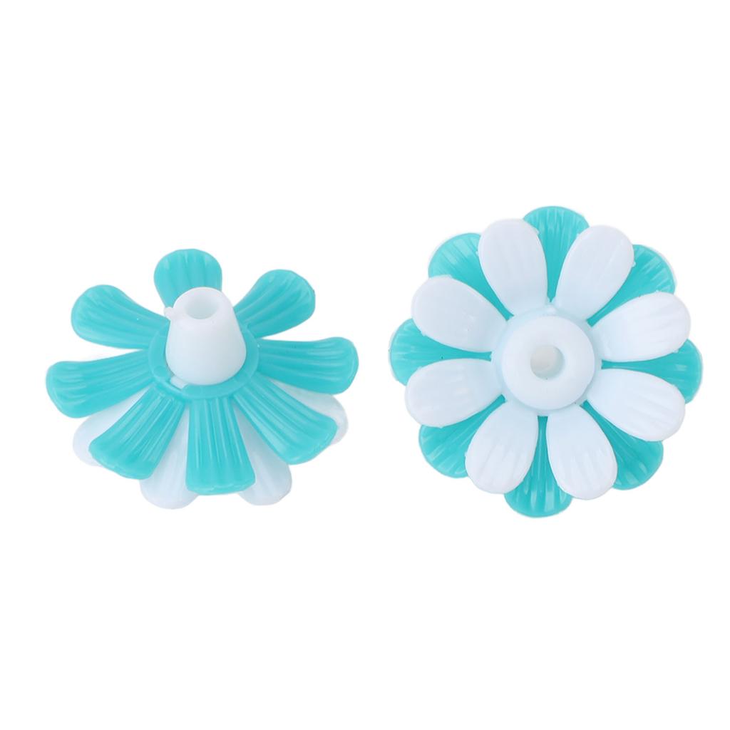 30 STÜCKE Kolibri-Futterspender Ersatzblumen Leuchtend gefärbte Vogelfutterspender Futterstellen Teile Leicht zu reinigen Grün +