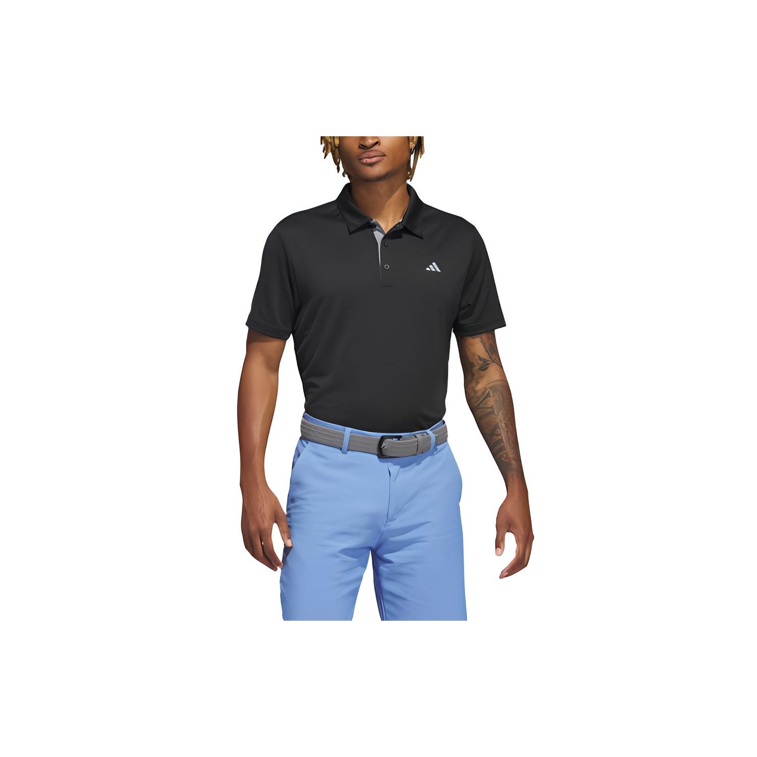 

Adidas Однотонная мужская рубашка-поло с логотипом черного цвета IA5446 L