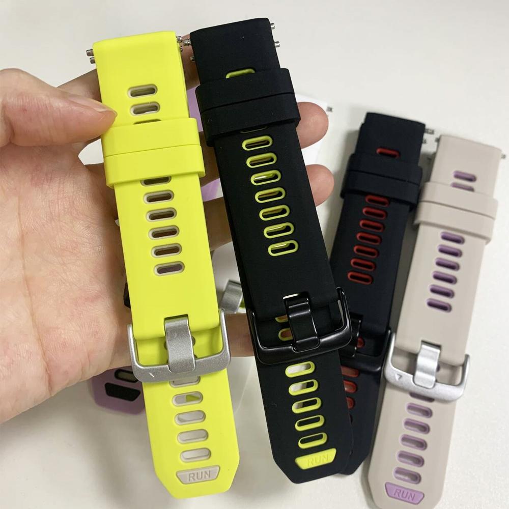 22mm Two-Tone Silicone Smart Soft Bracelet For Garmin Forerunner 745 965 970 945 935 955 Solar Outdoor Replace Sports Watchbands