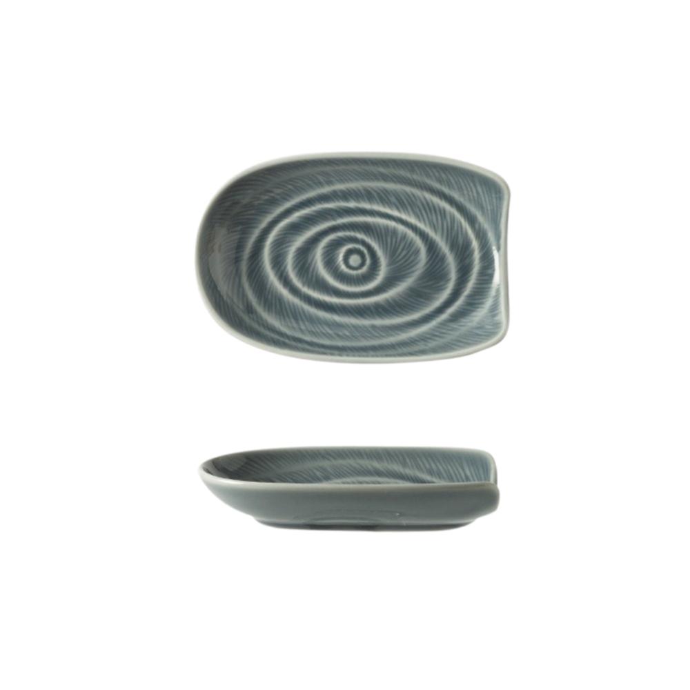 Japanese Style Teaspoon Tray Decorative Soy Sauce Dish Nut Dish Salad Seasoning Dish  Sushi Bar серый