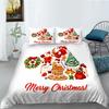 Christmas Series Quilt Cover Pillowcase Three-Piece Set Children'S Gift Digital Printing Polyester
