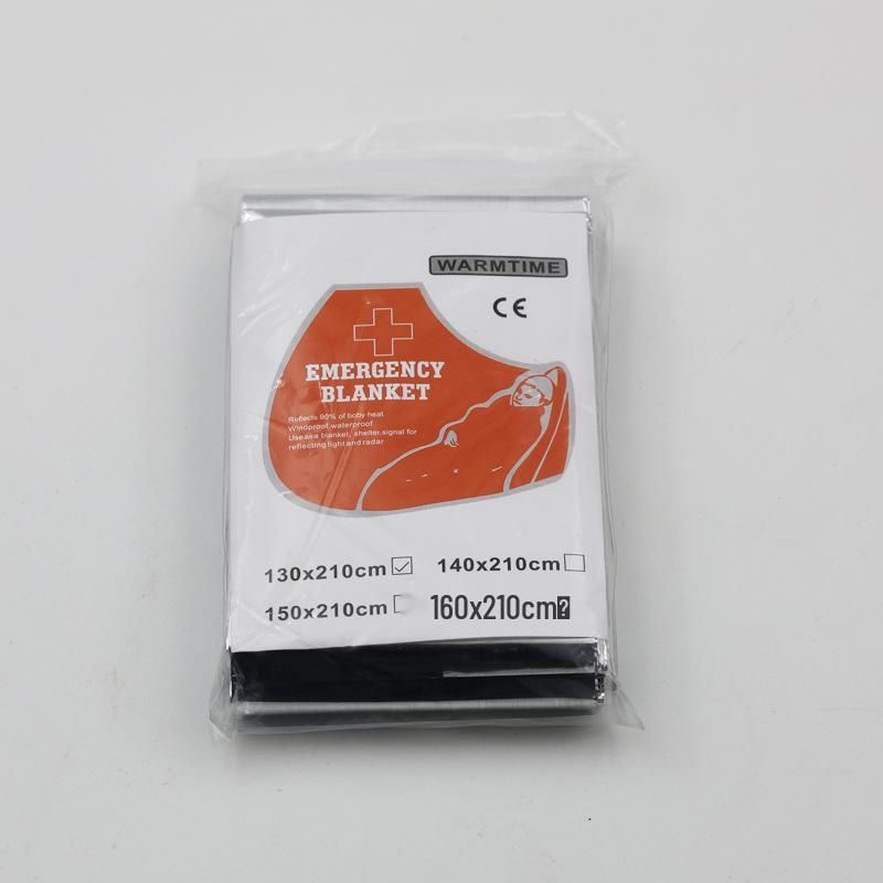 

Dual-Sided Thermal Survival Blanket - Silver/Gold Sun Protection for Outdoor Camping