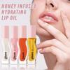 Butter Honey Lip Oil Tinted Lip Gloss Moisturizing Nourishing Lip Care With Natural Color For Soft Shiny Lips