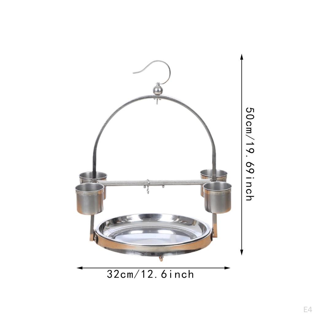 Bird Cage Parrot Playstand Stand Tabletop for Lovebird Cockatiels Budgie