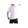 Nike Solid Color Crew Neck Pullover With Logo Print Short Sleeve T-Shirt Men Tops White 830950-100