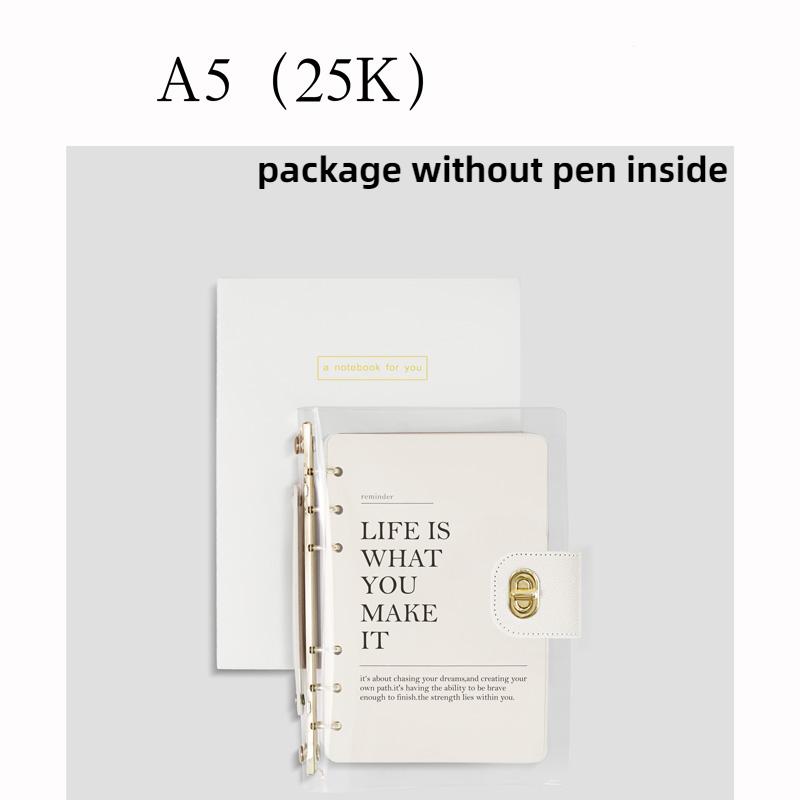 A5 High Quality Loose-leaf Business Office Notebook Support  Binder Journal Diary Planner Notepad School Stationery