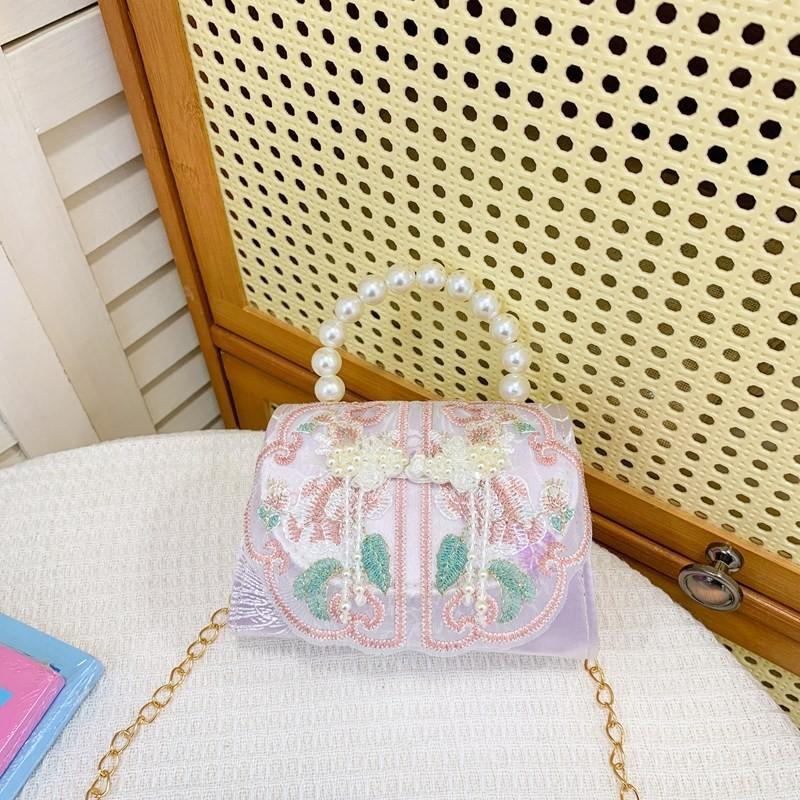 Handbag Fashionable Childrens Featuring Delightful Bow And Chic Details Pearl