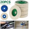 10/20Pcs 4 Inch Wool Felt Polishing Wheel Disc Wear Resistant Rust Removal Round Felt Buffing Pads For Angle Grinder Accessories