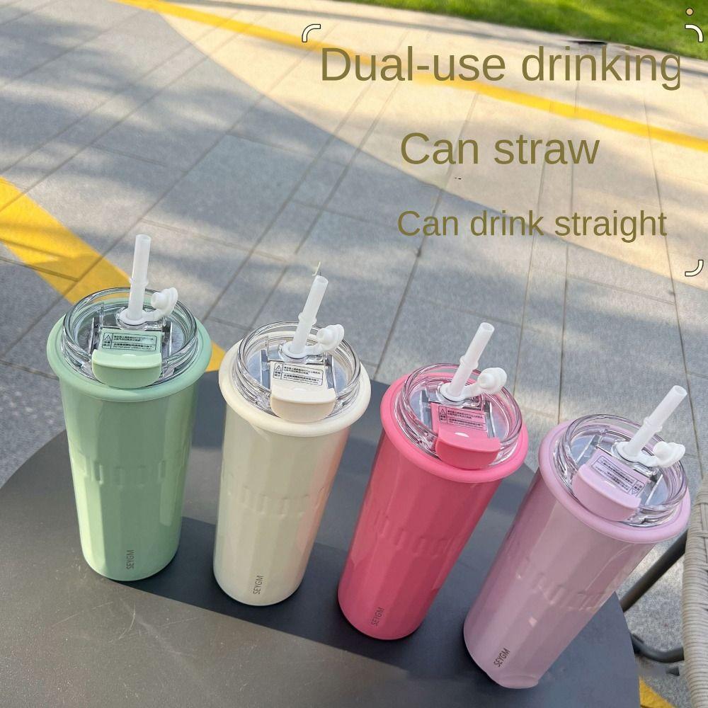 Simple 500ml Hot Cold Water Bottle Leak-proof Double Layers Student Bottle 304 Stainless Steel Insulated Cup For School Office