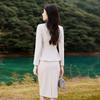Troloman Women's Chinese Style Blazer & Skirt Set