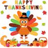 Konsait 49Pcs Turkey Bulletin Board Decorations, Happy Thanksgiving Cutouts for Bulletin Board, Thanksgiving Decoration for School Home Office