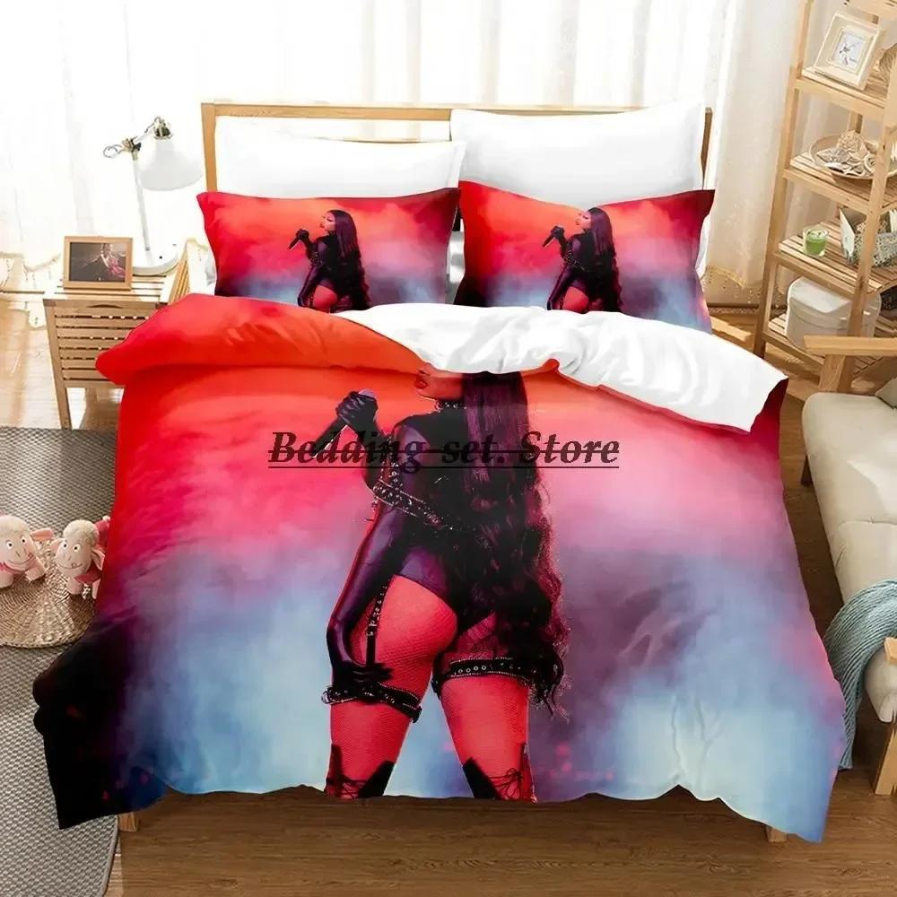 Megan Thee Stallion Bedding Set Single Twin Full Queen King Size Bed Set Aldult Kid Bedroom Duvetcover Sets 3D Bed Sheet Set