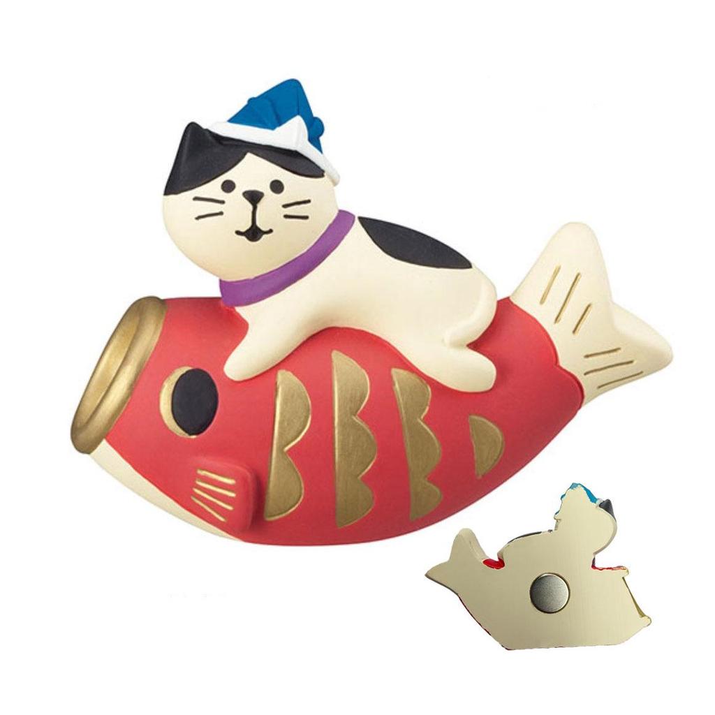 Japanese Cat Magnet: Cute Resin Sticker & Message Clip Toy for Refrigerator Decor