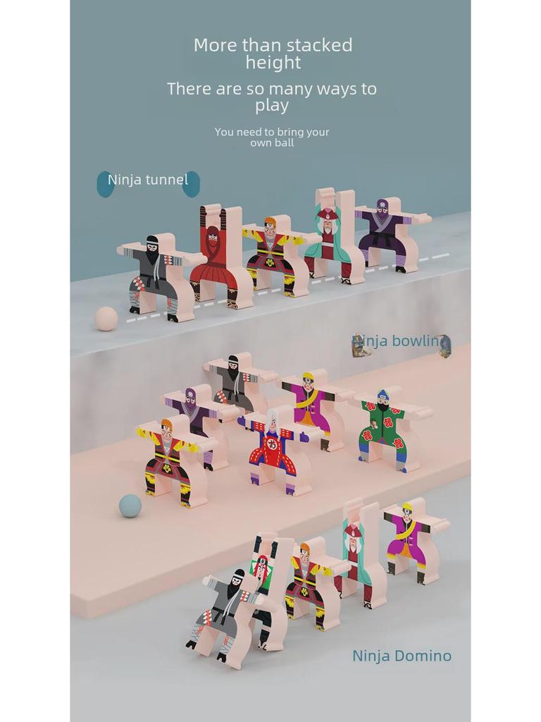 Hercules Ninja İstifleme Blokları: Erken Eğitim için Ebeveyn-Çocuk Etkileşimli Denge Oyunu
