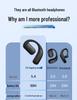 Wireless Non-In-Ear Bluetooth Earphones with Anti-Drop Design, Long Battery Life, and Noise Reduction
