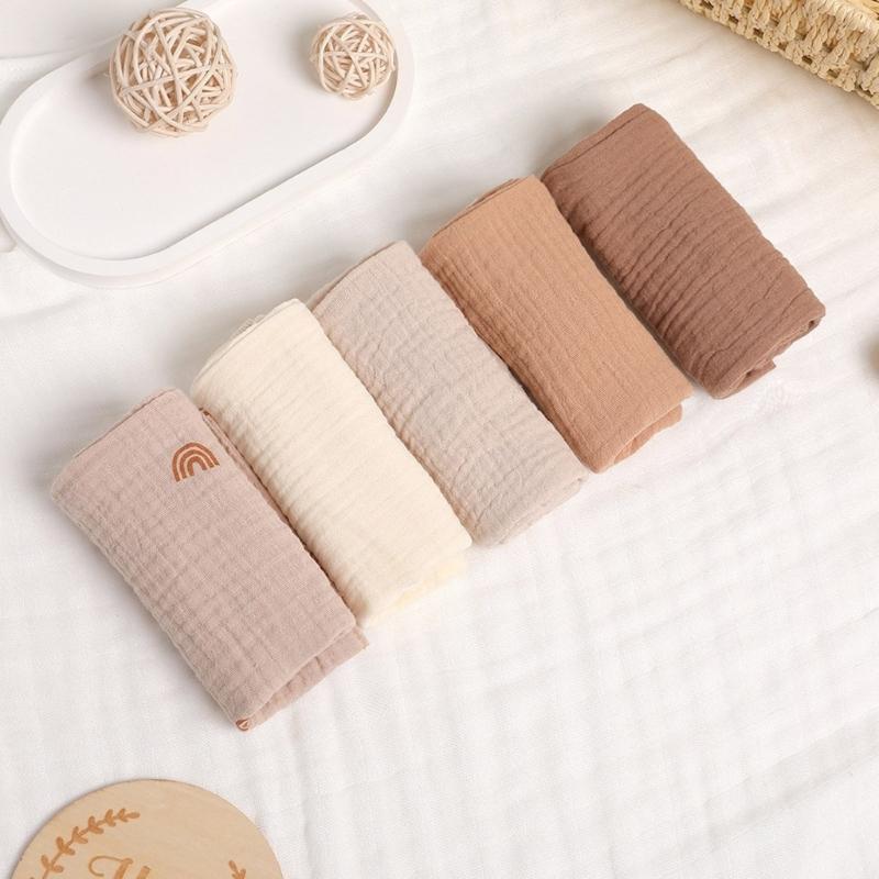 5Pcs Baby Wipes Cloths Handkerchief Square Drool Bibs Washcloths Nursing Towel Baby Wipe Breathable Face Towel for Baby