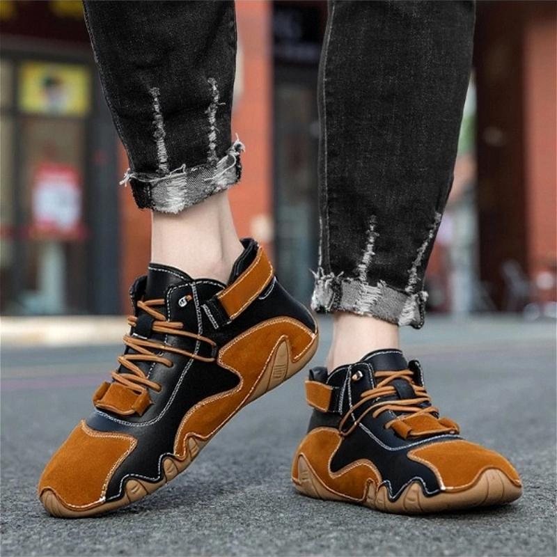 Men's Walking Shoes High Quality Design Soft Comfortable Stitching Flat Shoes for Street Fashion Versatile Walking Travel Shoes