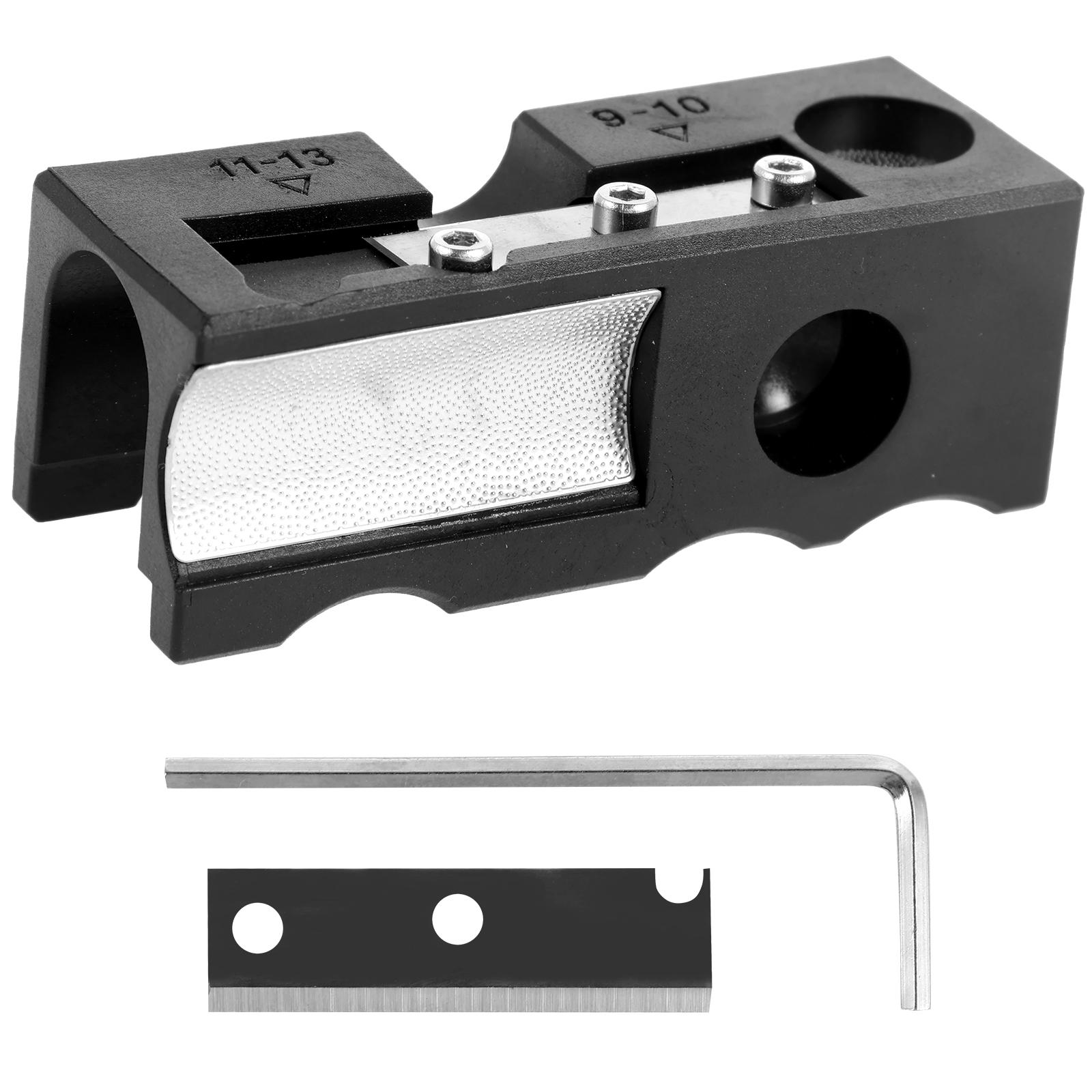 

11 In 1 Billiard Cue Tip Shaper Aluminum Alloy Pool Cue Tip Repairer with Wrench and Replacement Blade Pool Cue Accessories чёрный