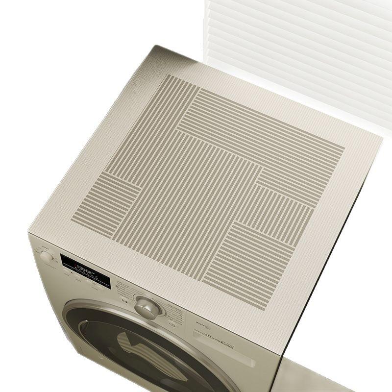 Wabi-Sabi Style Anti-Slip Dustproof Washing Machine Lid Cover Pad with Water Absorption.