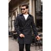 Men's Black Waterproof Regular Trench Coat
