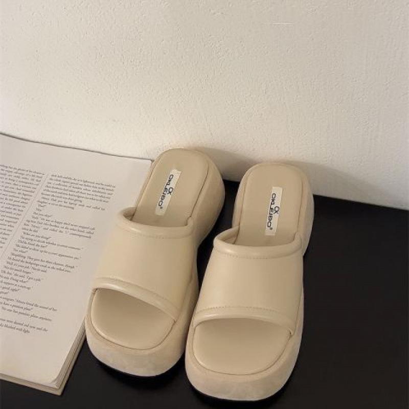 Women's Summer 2025 One-Strap High Heel Sandals - Round & Open Toe, Soft-Thick Sole, Comfortable for Commute