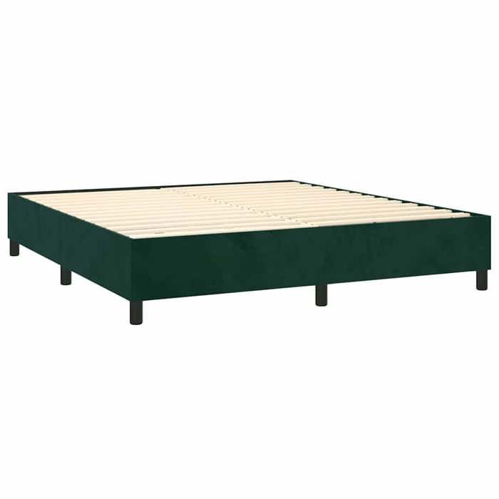 Maison Exclusive - Sommier à lattes de lit et matelas Vert foncé 180x200cm Velours