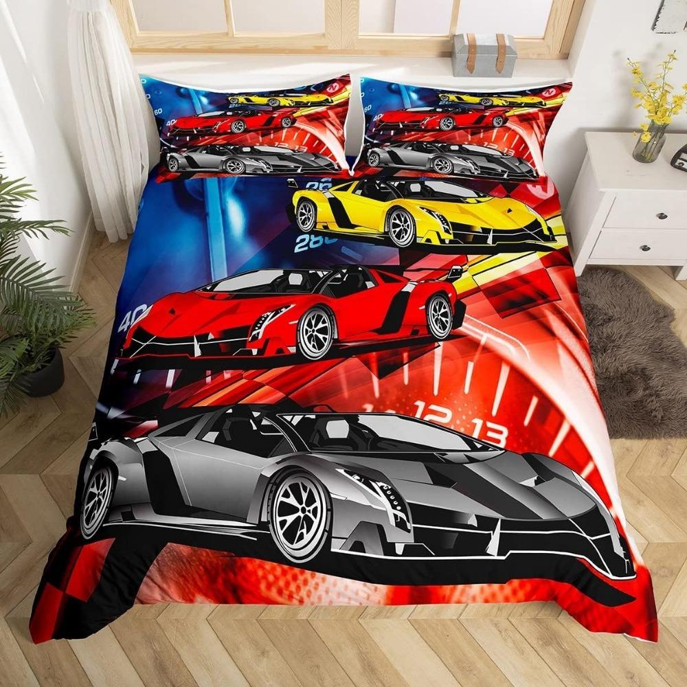 Cartoon Mushroom Frog for Childrenduvet Cover Microfibre Duvet Cover Adult Bedding Room Decoration Belt Zip and 2 Pillowcases