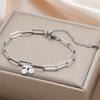My Shape Cherry Bracelets Stainless Steel for Women Girls Gifts Fruit Pendant Chain Hand Chain Bangle Birthday Gifts Jewelry