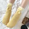 Cartoon Cute Socks Women Autumn Winter Thick Warm Floor Sleeping Socks Coral Velvet Thermal Lolita Kawaii Socks Christmas Gifts