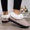 Fur Ankle Fluffy Slippers Women 2025 Winter Warm Plush Indoor Home Slippers Woman Faux Suede Closed Toe Soft Sole House Shoes