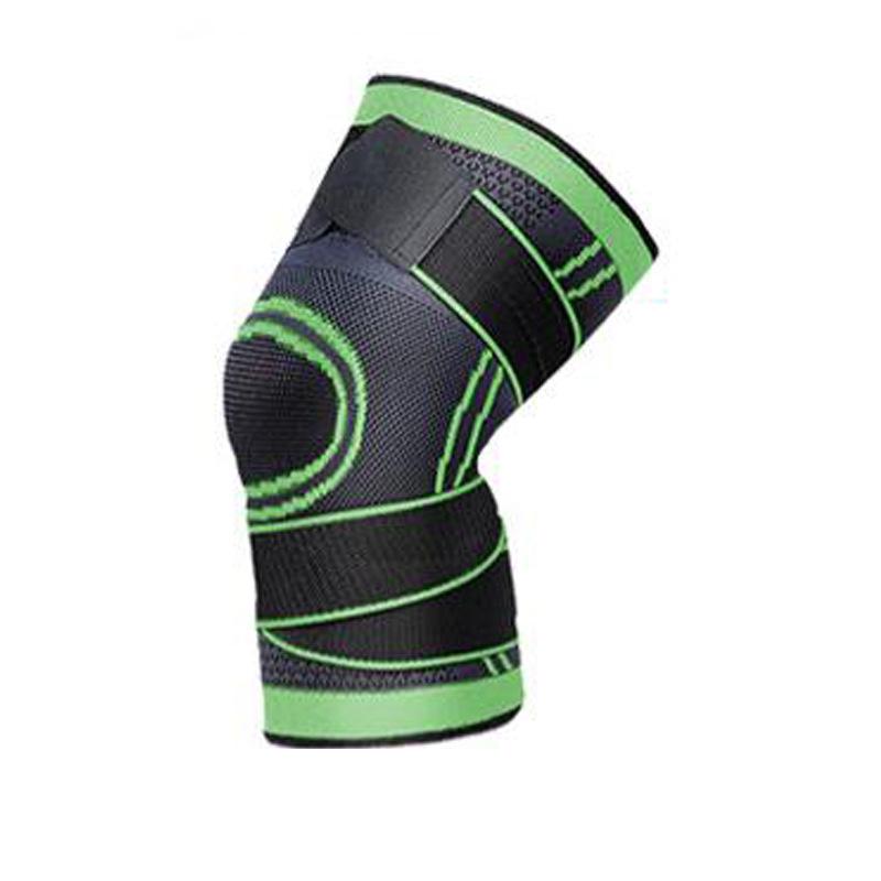 Sport Schutzausrüstung Laufen und Radfahren Basketball Atmungsaktiver Riemen Kniepolster Rutschfest Warm Nylon Gestrickte Kompressions-Kniepolster