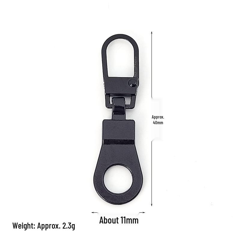 Tool-Free Detachable Zipper Pull for Luggage, Jackets, and Shoes
