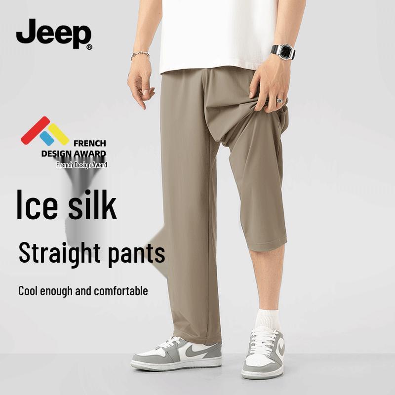 JEEP Men s Summer Ice Silk Lightweight Casual Pants L