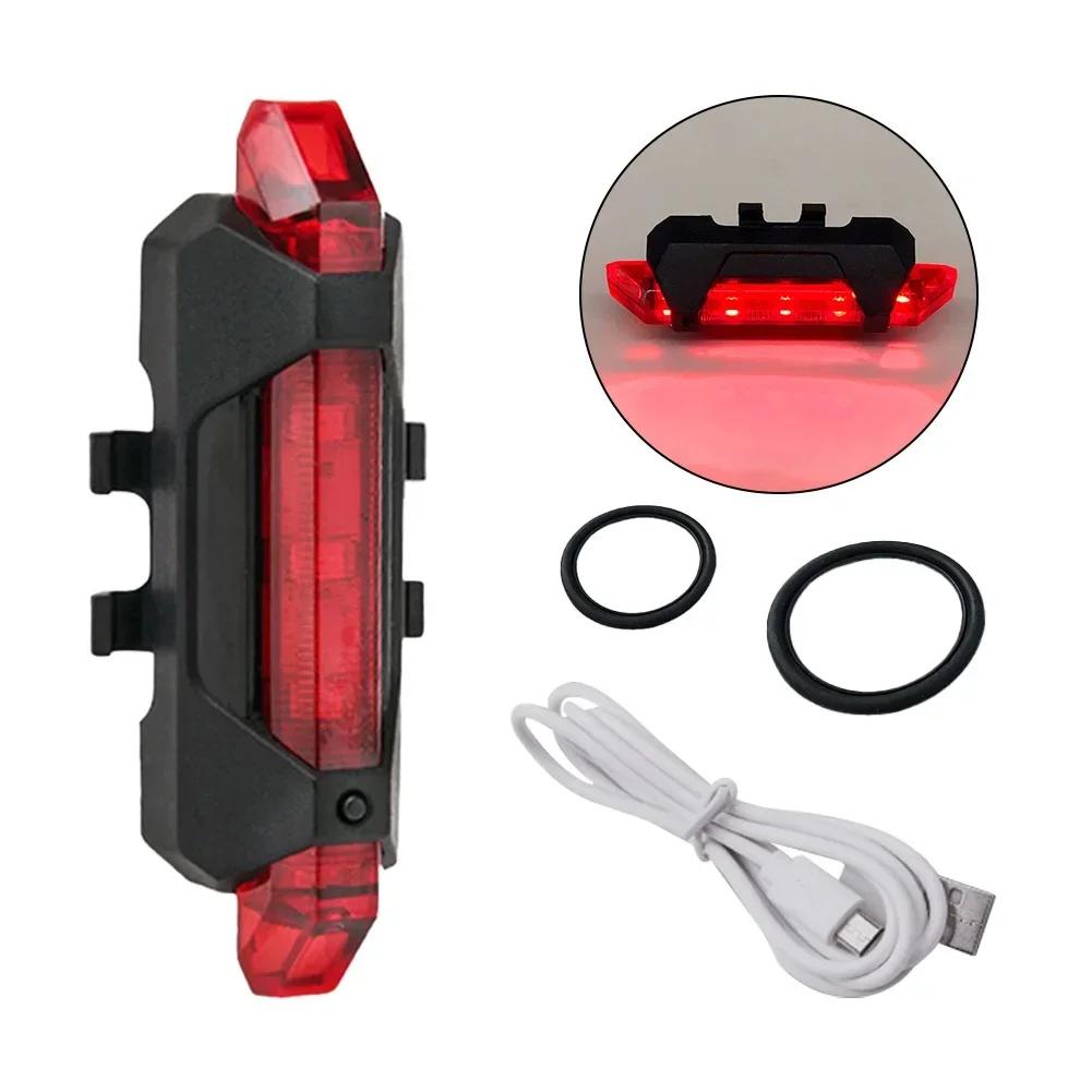 1Pc Night Cycling Tail Light Outdoor Highlight USB Charging Mountain Led Warning Bike Lights Tail Lamp Bicycle Accessories