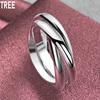 925 Sterling Silver Three Ring Ring Exquisite Charm Fashion Wedding Jewelry