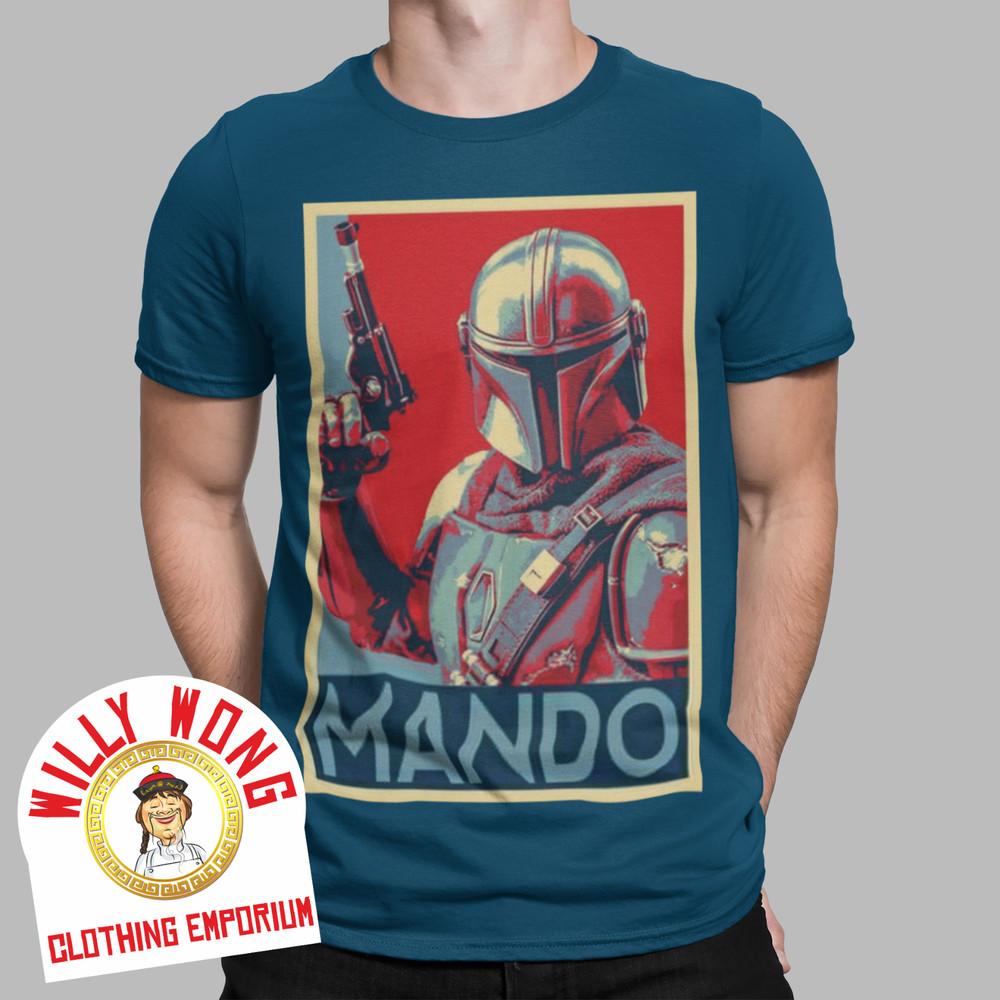 The Mandalorian T-Shirt Silhouette Tatooine Star Wars Boba Fett Tee Retro Gift 3 Unisex T-Shirt L