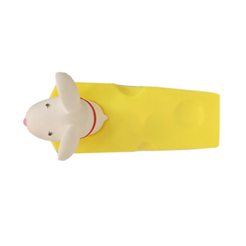Cartoon Deurstopper Schattig Dier Vormig Ponsvrij Decoratieve Deurwig voor Thuis Kantoor Wit