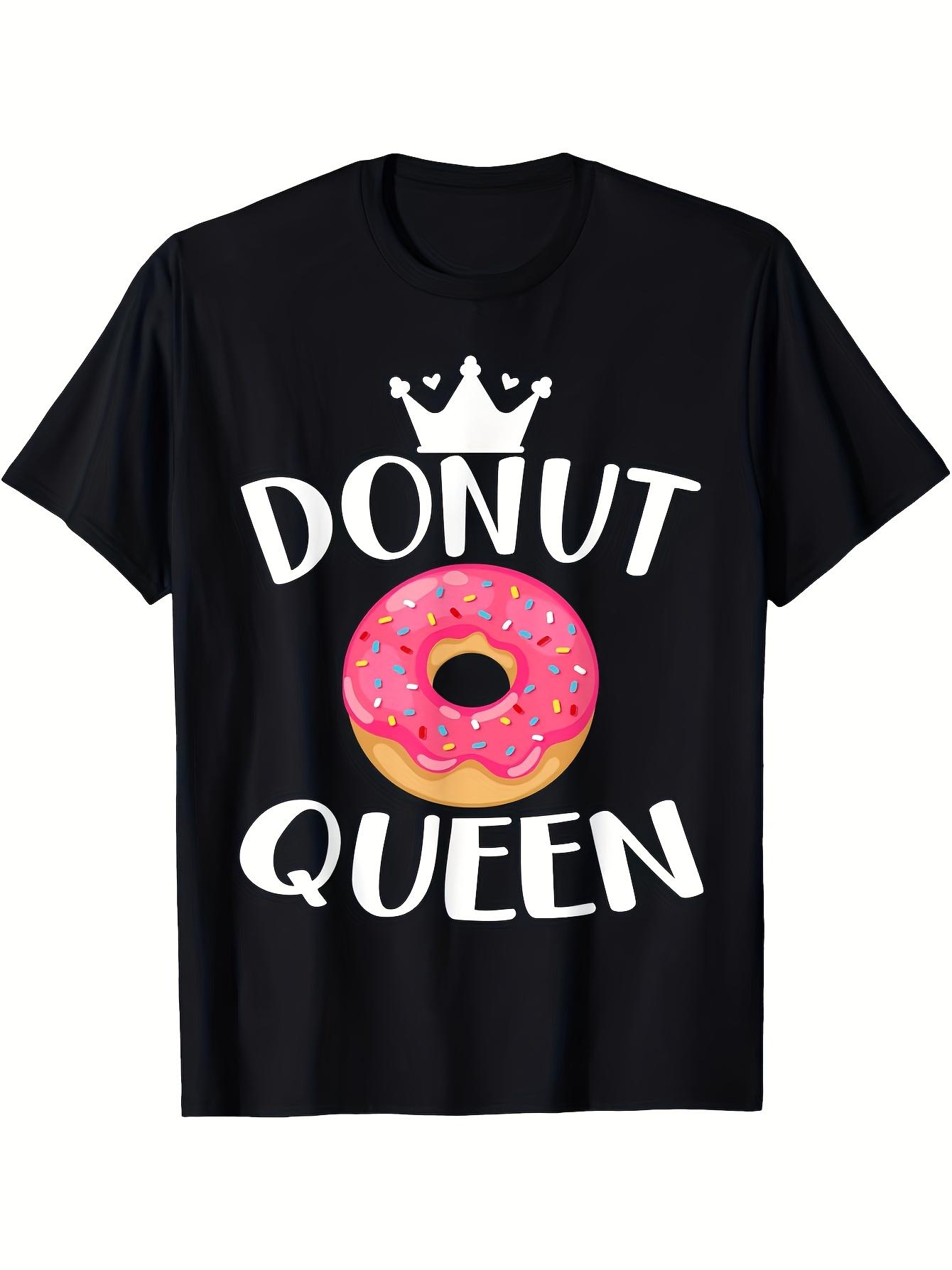 Men s T-Shirt Y2K Donut Queen Black Regular Fit 3XL