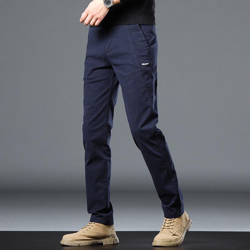 Autumn And Winter New Straight Leg Men'S Elastic Slim Fit Men'S Casual Pants, Daily Versatile Pants For Men