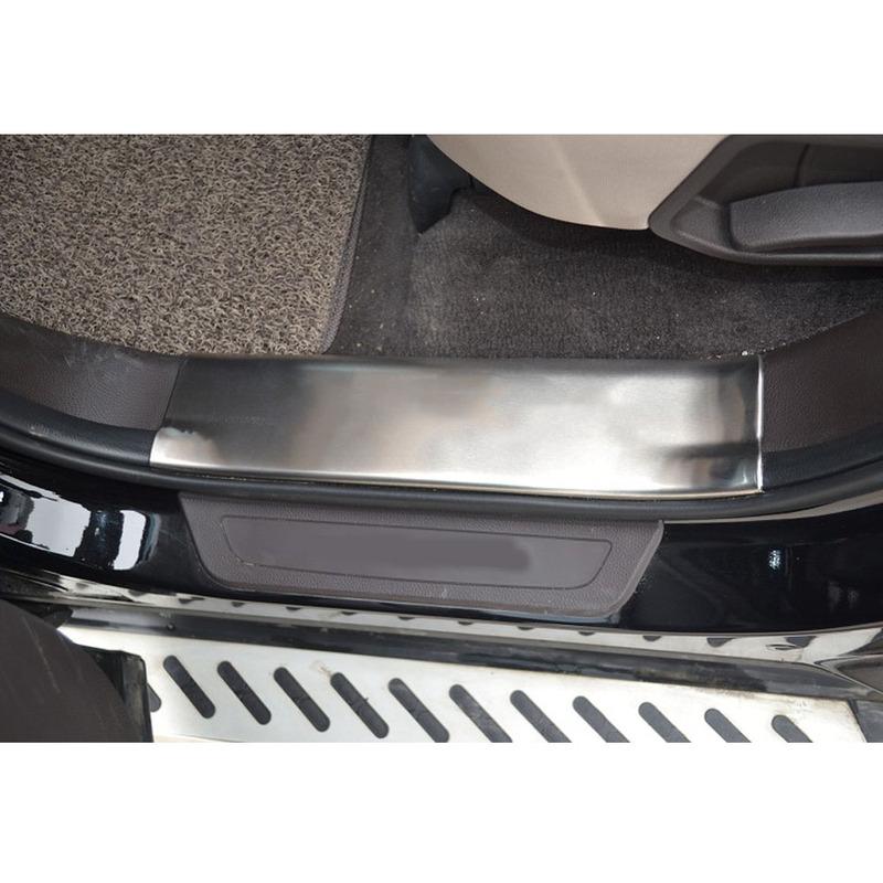 Pedal Inner Door Sill Scuff Plate Cover For Hyundai IX45 SantaFe 2013 2014 2015 2016 2017 2018 Trim Threshold Strip Accessories