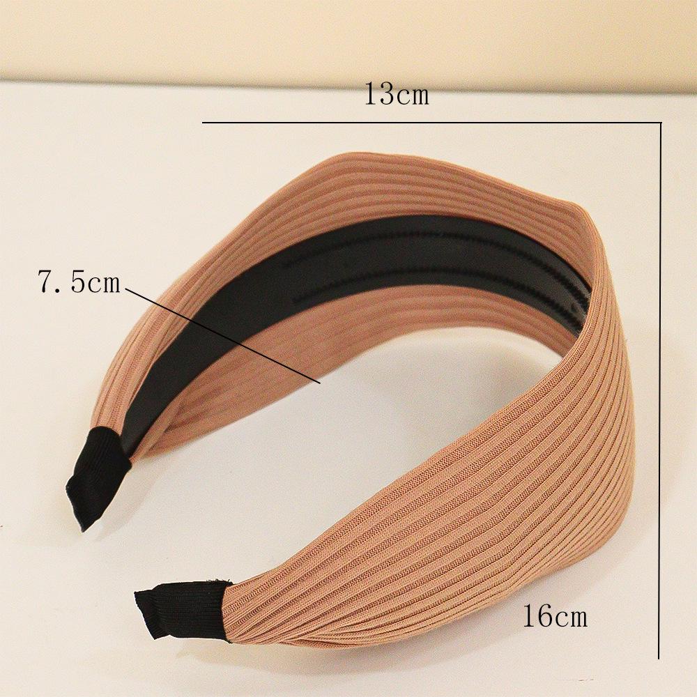 

Корейская мода Нескользящая широкая повязка на голову Тканевая заколка для волос для женщин - Белая горчичный/жёлтый