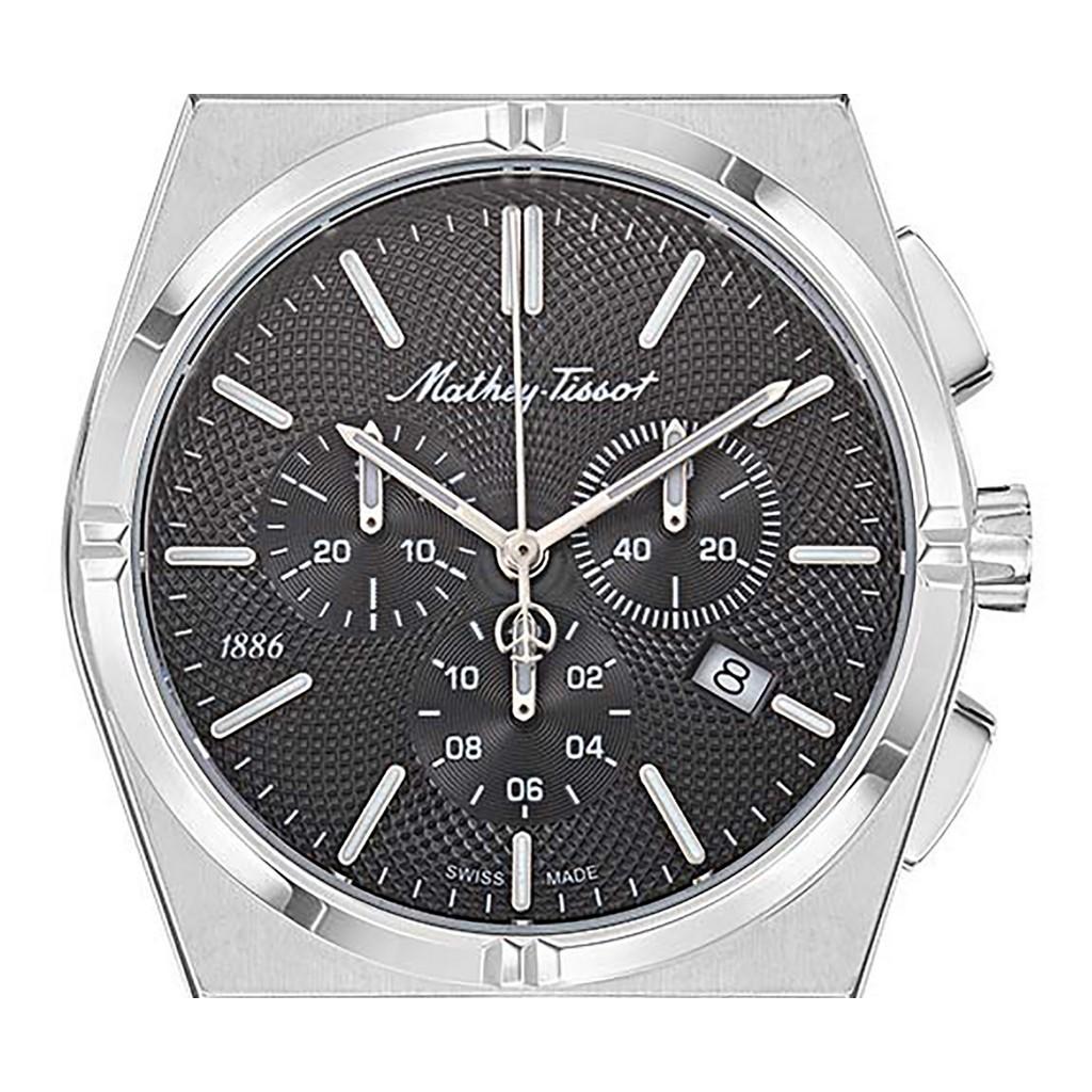 Mathey-Tissot Zeus Chrono Stainless Steel Black Dial Quartz H118CHAN Men's Watch