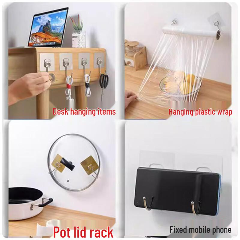 DEKEBAG Drill-Free Self-Adhesive Stainless Steel Hooks