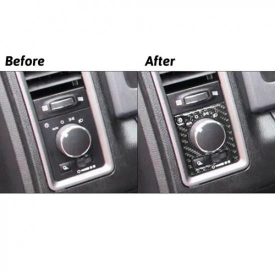 Carbon Fiber Interior Dim Light Control Cover Trim For RAM 1500 2013-18