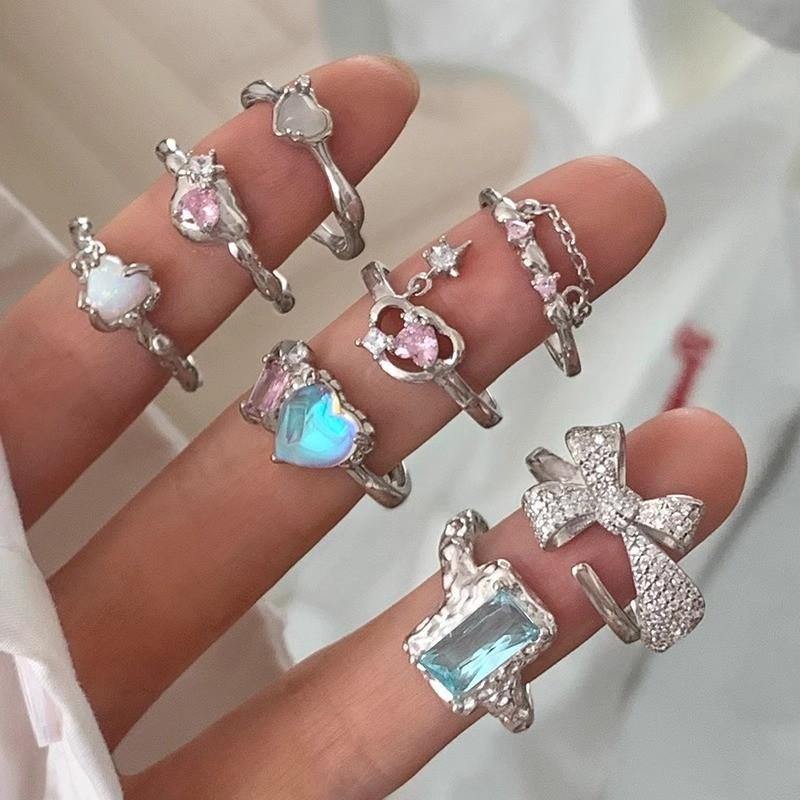 Adjustable Heart Artistic Cloud Ring For Women Stylish Copper Jewelry With Unique Design