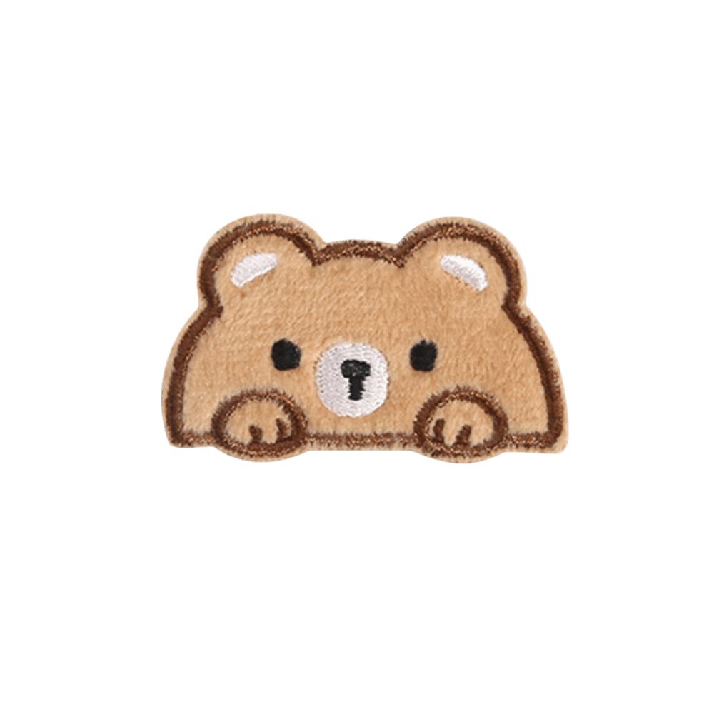 Cartoon Bear Down Jacket Fabric Patch Self Adhesive Badge Sticker  Clothing Accessories