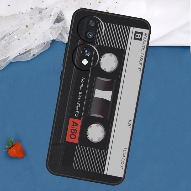 

Vintage Cassette Tape Retro Case For Honor Magic 7 5 6 Pro Honor 200 400 50 70 90 Lite X8 X9 X8a X8b X9a X9b X9c Cover Honor 400 Lite