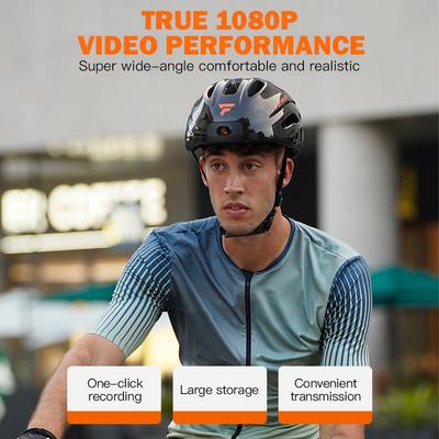 Inteligentny kask rowerowy z kamerą 1080P, bezprzewodowe nakładki ochronne WiFi i światło tylne