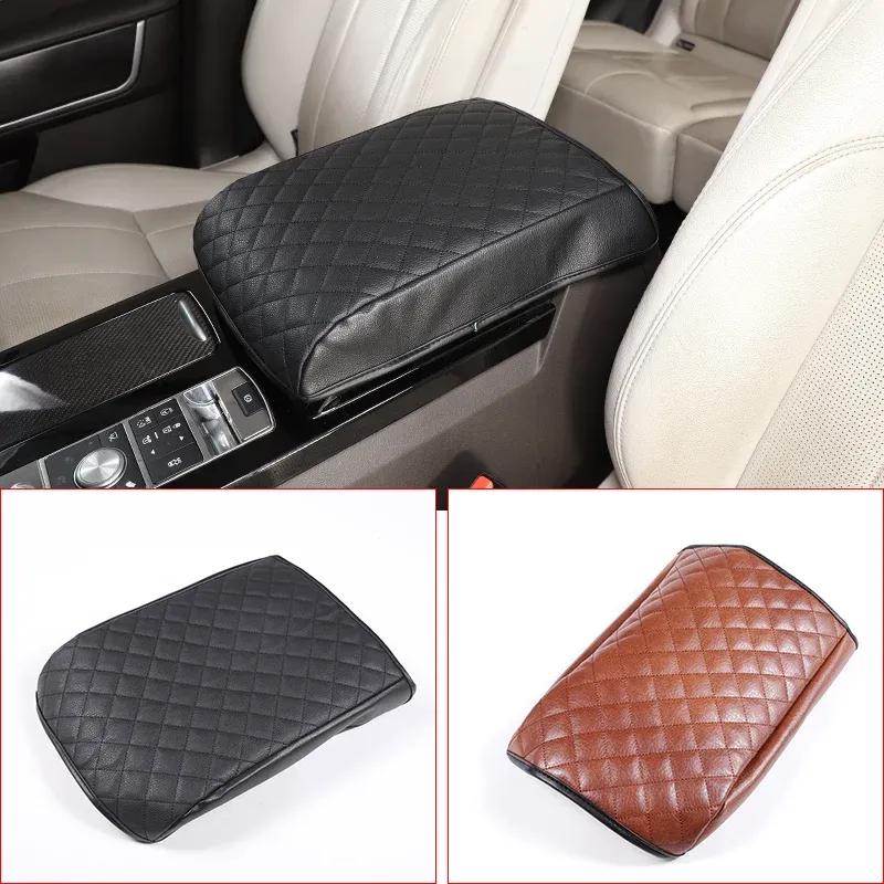 For 17-22 Land Rover Discovery 5 Armrest Box Cover Center Armrest Pad Car Interior Anti-scratch Dust Mat Cover Leather Material
